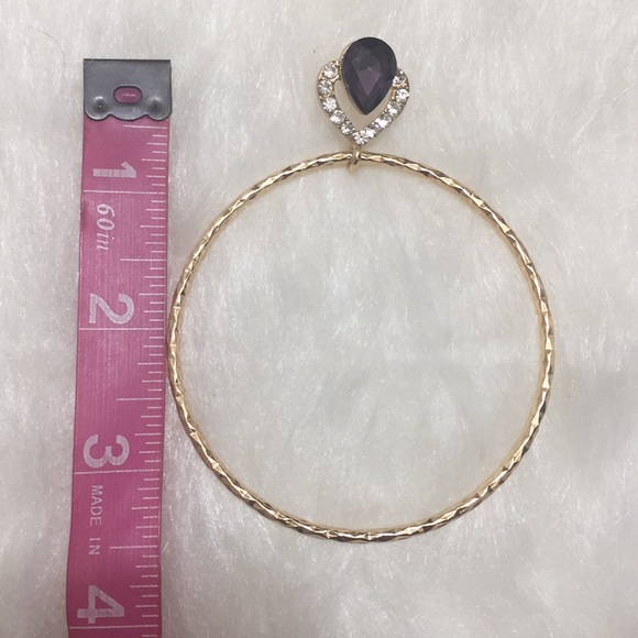 🌹Palm Beach Statement Dangle Hoop Earrings - Picture 5 of 6